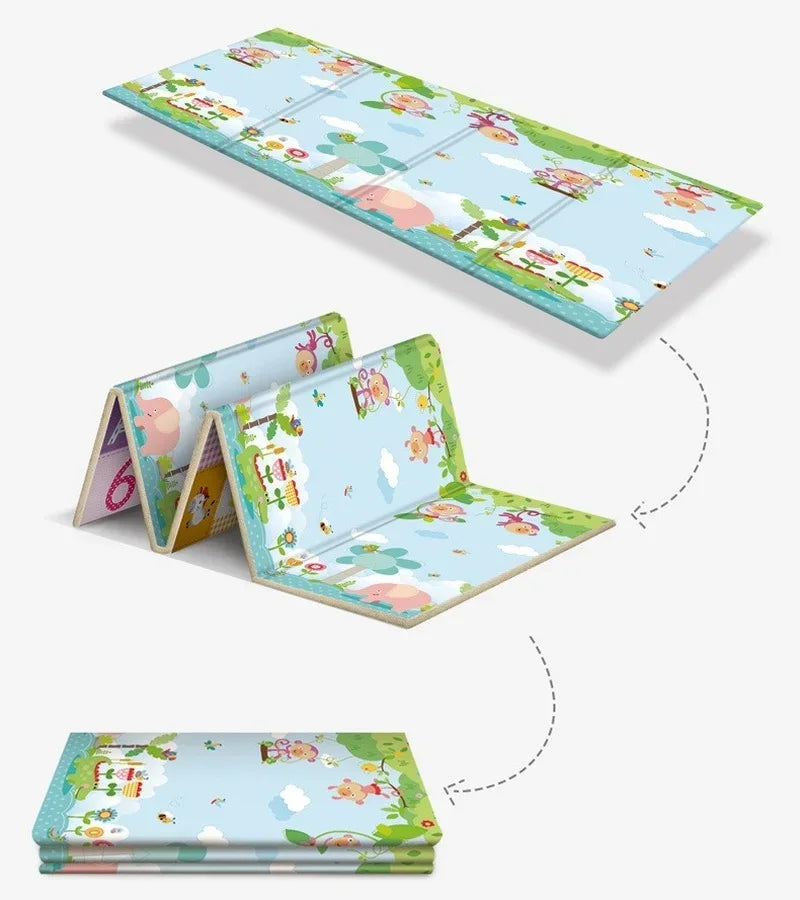 Double-sided Kids Rug Soft Foam Carpet Game Playmat Waterproof Baby Play Mat Foldable Child Crawling Mat Tapetes Para Quarto New