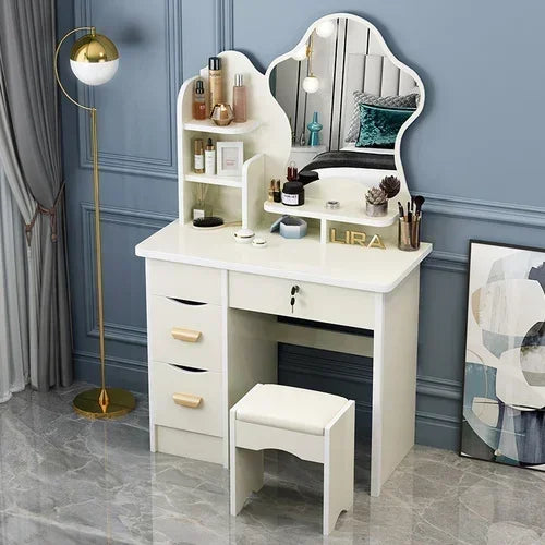 Dresser Mirrors Dressing Table Makeup Girls Vanity Classic Dressing Table Nordic Chest Drawers Tocador Toilet Furniture Makeup