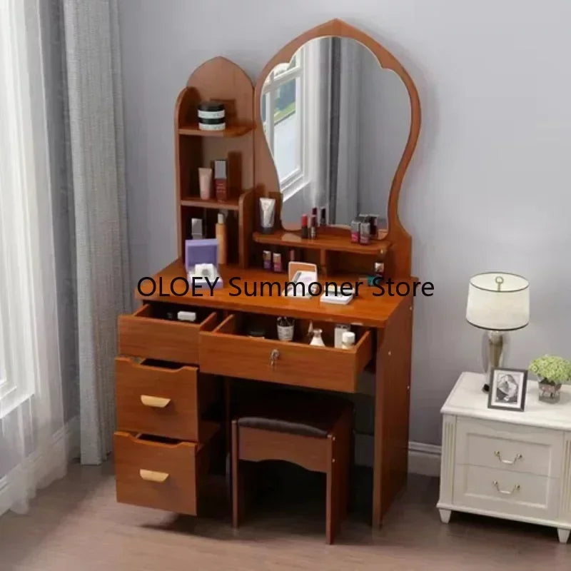 Dresser Mirrors Dressing Table Makeup Girls Vanity Classic Dressing Table Nordic Chest Drawers Tocador Toilet Furniture Makeup