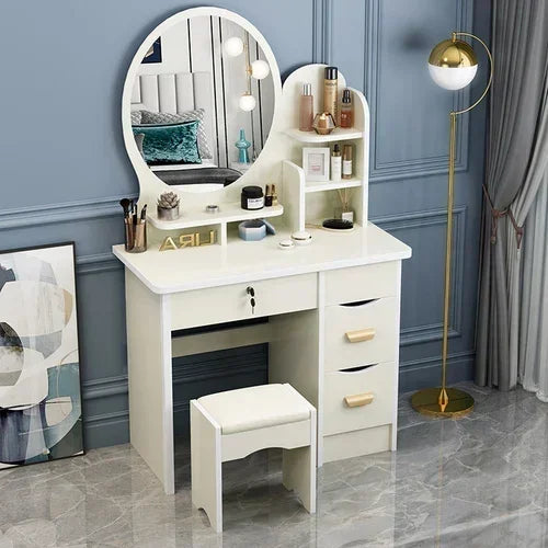 Dresser Mirrors Dressing Table Makeup Girls Vanity Classic Dressing Table Nordic Chest Drawers Tocador Toilet Furniture Makeup