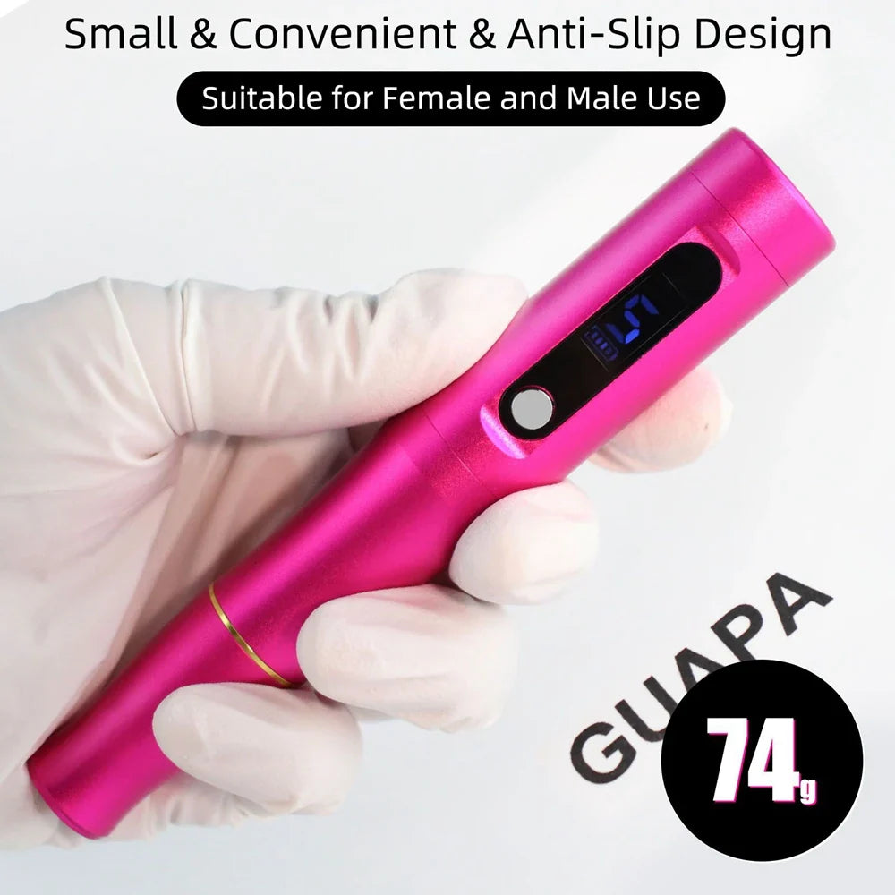 Dual Use Tattoo Machine Permanent Makeup Machine Wireless Rotary Tattoo Pen with 2 Head Dual Type Needles Interface