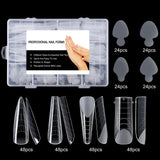 Duet System Dual Form Set Easily for French Manicure Square Almond Reuse Silicone Nail Sticker for Top Mold French Nail Art Tool