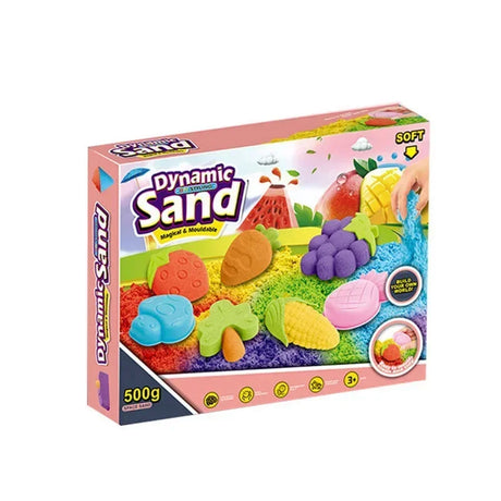 Dynamic Sand Magic Clay Beach Sand Colored Space Sand Educational Toy Mould Tools Hydrophobic Anti Stress Toys for Children