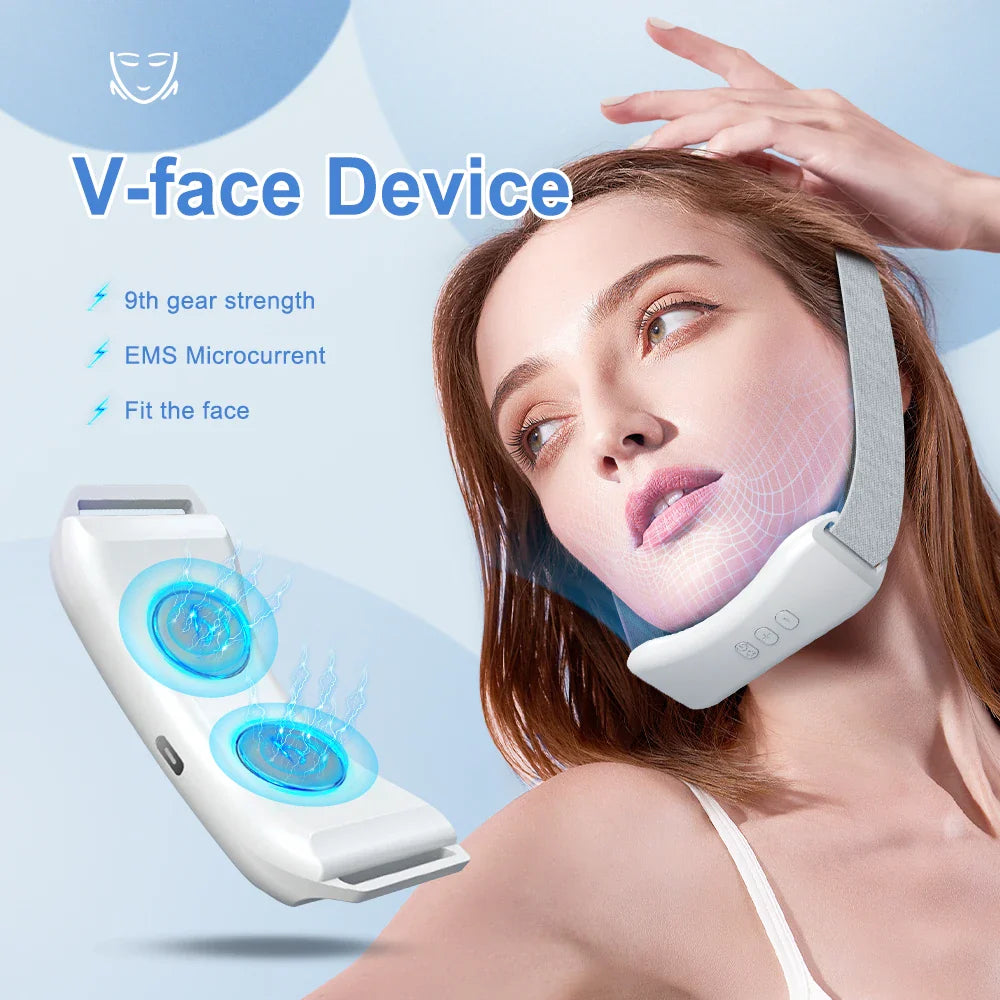 EMS Double Chin Remover Home Use V-Face Beauty Device Face Lifting Machine Facial Slimming Massage Skin Care Anti Wrinkle