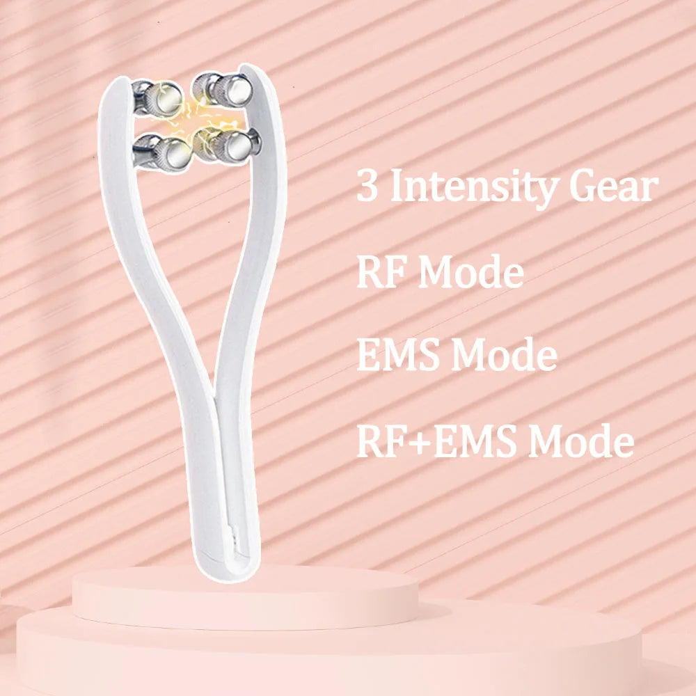 EMS Face Lifting Roller Y Shape Face Lifting Device V Face Shaped Facial Massager Facial Lift Up Belt Home Use Beauty Tool