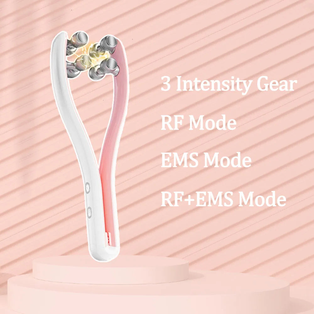 EMS Face Lifting Roller Y Shape Face Lifting Device V Face Shaped Facial Massager Facial Lift Up Belt Home Use Beauty Tool