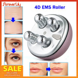 EMS Wirelss 4D Roller Face Lifting Massager Micro-Current Tighten Face Wrinkle Removal Home Use Multi-Functional Beauty Device