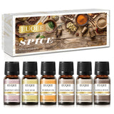 EUQEE 6pcs/set Fragrance Oil Gift Kit For Diffuser Coffee Bakery Harvest Spice Pumpkin Pie Forest Pine Sweet Fruit Aroma Oils