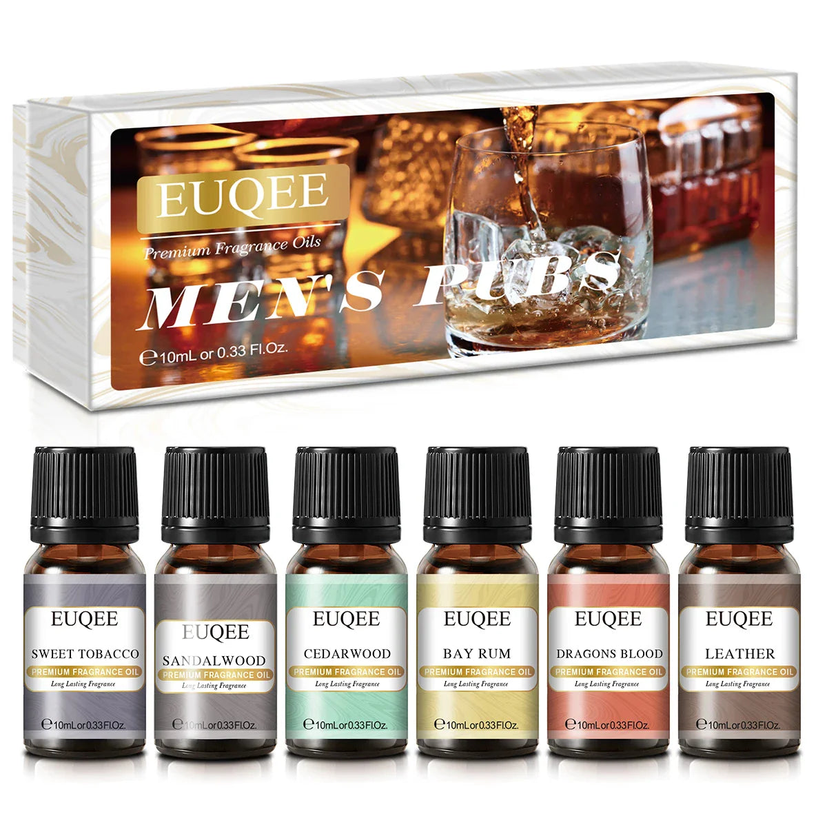 EUQEE 6pcs/set Fragrance Oil Gift Kit For Diffuser Coffee Bakery Harvest Spice Pumpkin Pie Forest Pine Sweet Fruit Aroma Oils