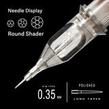 EZ Revolution Cartridge Tattoo Needles Round Shader #12 0.35mm for Rotary Cartridge Tattoo Machines Pen  Grips 20pcs /lot