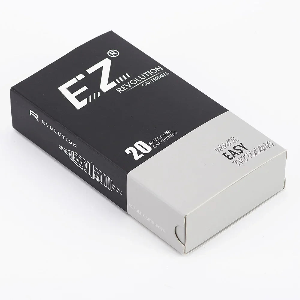 EZ Revolution Tattoo Needles Cartridge Round Liners #08 0.25mm for Cartridge Machine and Grips 20 Pcs /box