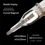 EZ Tattoo Needles Revolution Cartridge Needles Curved (Round) Magnum #10 0.30mm  for system Tattoo Machines and grips20 pcs /box