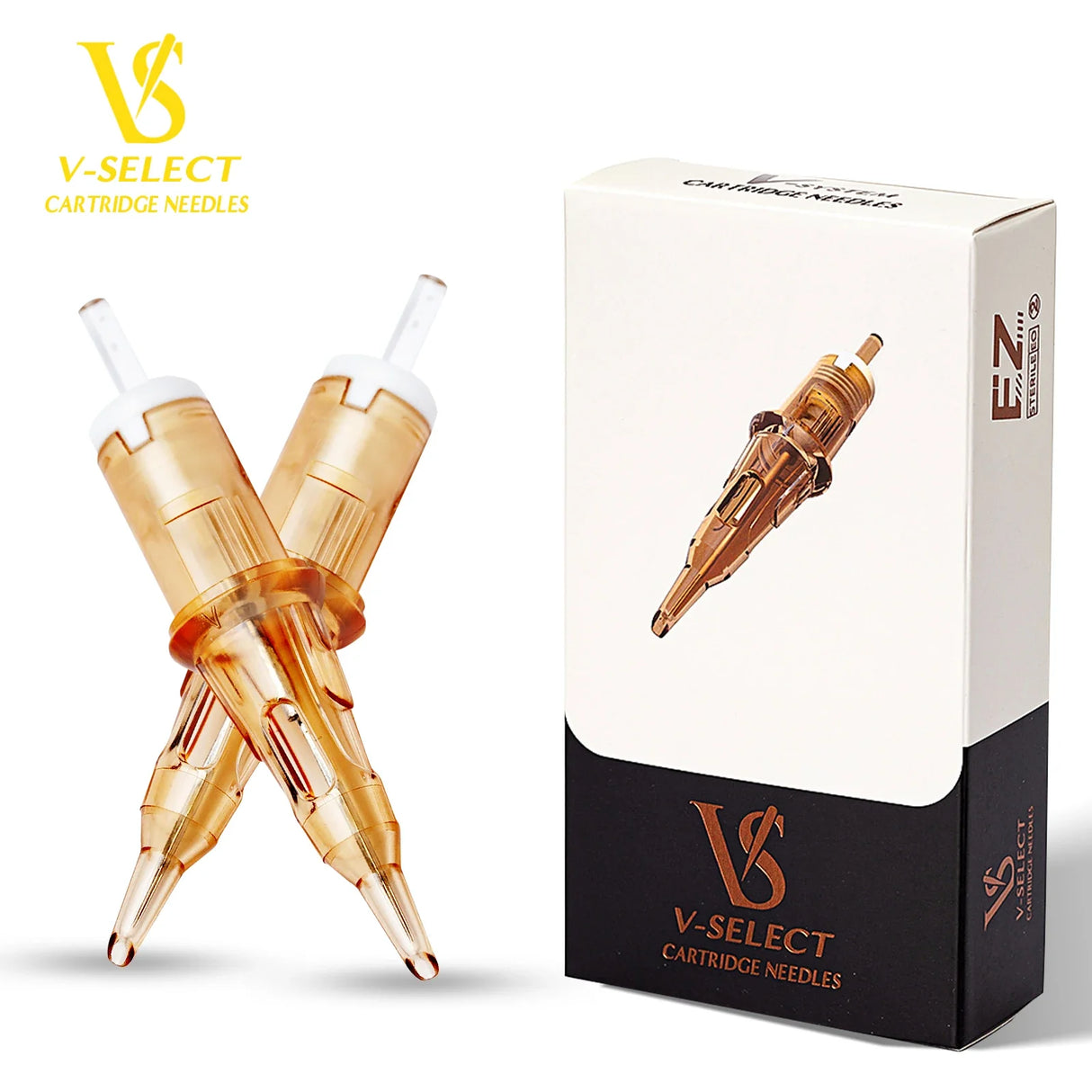 EZ V-Select Tattoo Cartridge Needles #10 0.30mm Bugpin Round Liner for Cartridge Tattoo Machine Tattoo Grips  20 pcs/Box