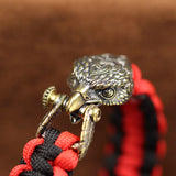 Eagle Head Brass Buckle EDC Outdoor DIY Woven Paracord Survival Bracelets Supplies Accessories Retro Umbrella Rope Lanyard Beads