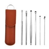 Ear Cleaner Personal Care Curette Ear Pick 6Pcs Stainless Steel Ear Wax Removal tool Ear Cleaning Kit Health Ear Cleaning Tools