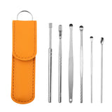 Ear Cleaner Personal Care Curette Ear Pick 6Pcs Stainless Steel Ear Wax Removal tool Ear Cleaning Kit Health Ear Cleaning Tools