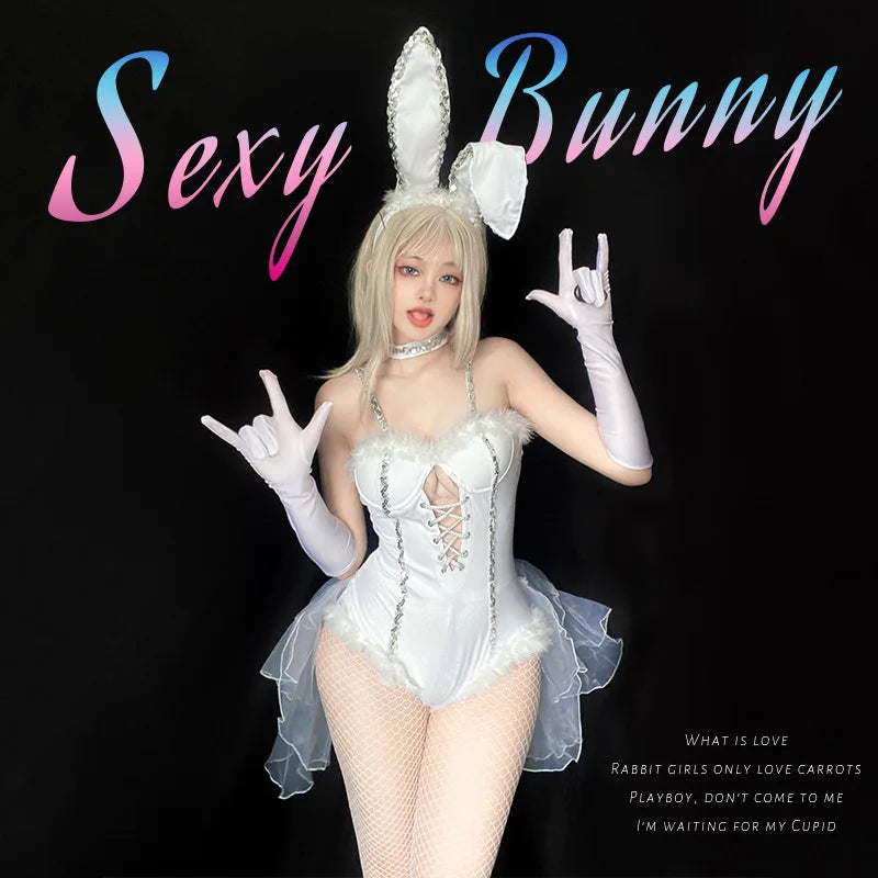 Easter Bunny Costume Sexy Bunny Costume Suit For Women Maid Halloween Costume Cosplay Costumes Women Sexy Cosplay Dress