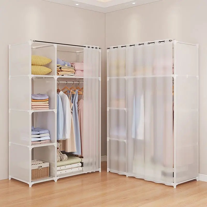 Easy Assemble Wardrobe Household Dustproof Wardrobe Bedroom Multipurpose Clothing Storage Rack Multi-layer Storage Cabinet