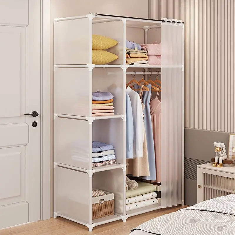 Easy Assemble Wardrobe Household Dustproof Wardrobe Bedroom Multipurpose Clothing Storage Rack Multi-layer Storage Cabinet