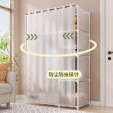 Easy Assemble Wardrobe Household Dustproof Wardrobe Bedroom Multipurpose Clothing Storage Rack Multi-layer Storage Cabinet