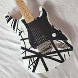 Eddie Van Halen  “Fran-k” Heavy Relic Electric Guitar/Red Body/Decorated With Black And White Stripes/Free Shipping