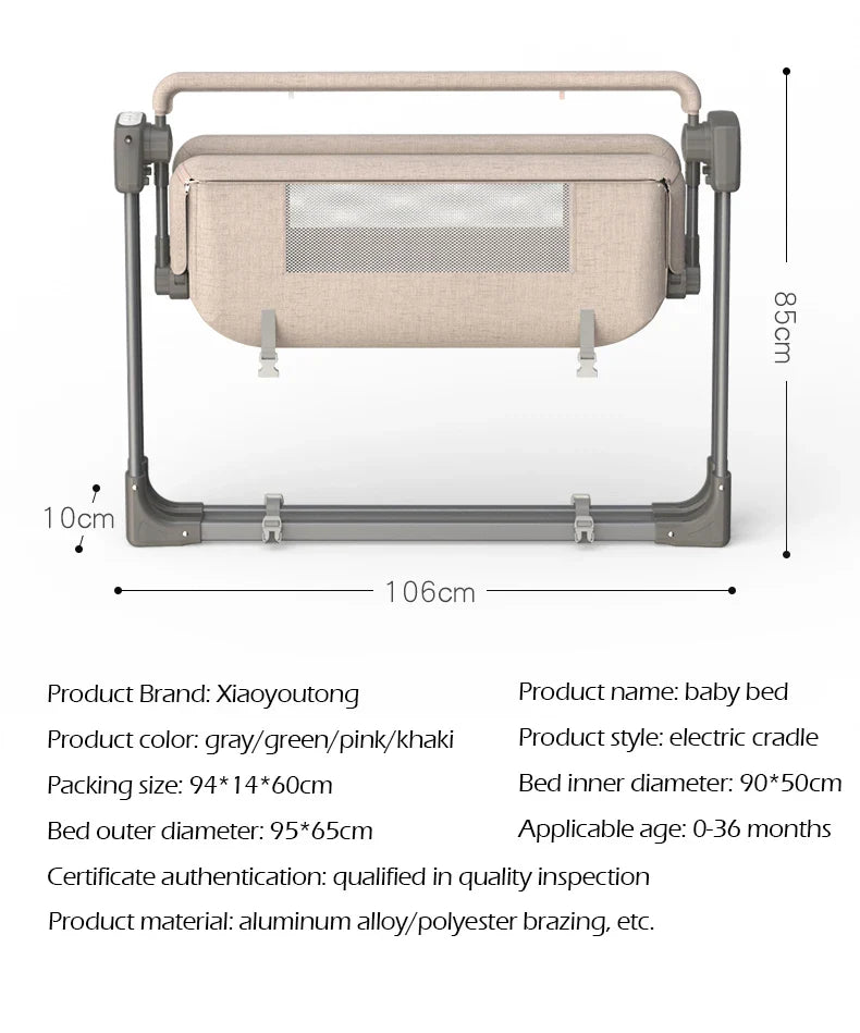 Electric Baby Crib Free  and Fast Shipping Multifunctional Cradle Portable rocking bed New Born Sleeping Basket