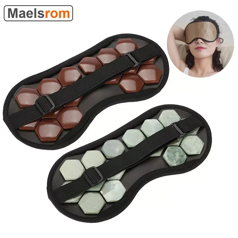 Electric  Eye Mask Tourmaline Eye Care Massager Jade Stone Massage Heat Therapy Germanium Infrared Relaxation Health Instrument