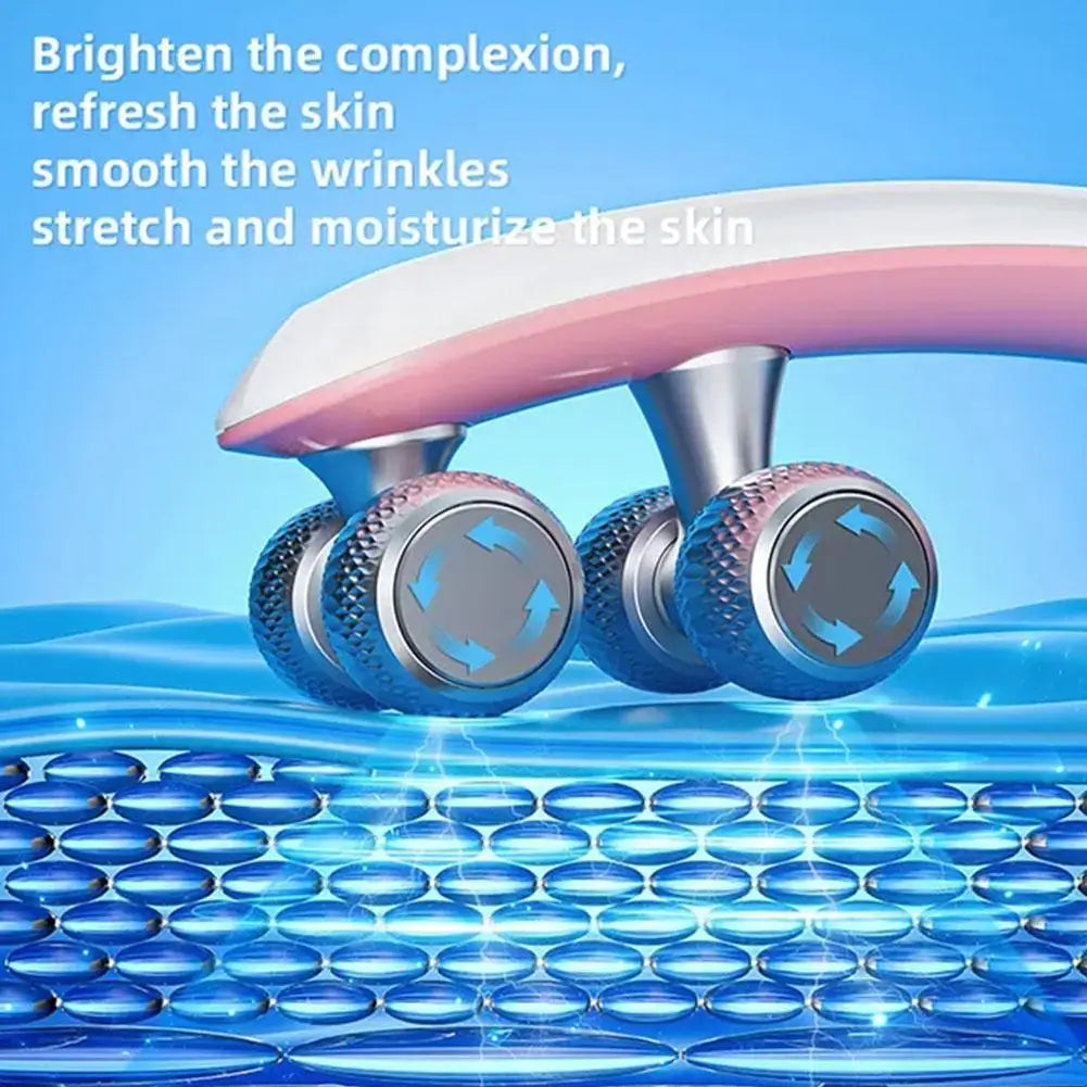 Electric Facial Roller Massager Face Slimming Double Lift Up Tool Facial Face Chin Care Massager Shaped Belt Skin V Facial A3X7