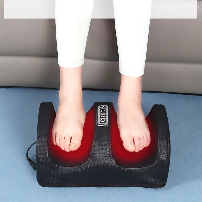 Electric Foot Massage Deep Muscles Shiatsu Therapy Relax Health Care Infrared Heating Body Massager Heat Kneading Roller Salud