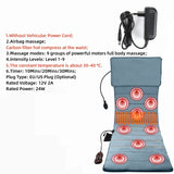 Electric Heating Back Waist Massager for Car Chair Office Lumbar Neck Pain Relief Vibration Cushion Shoulder Back Massage Mat