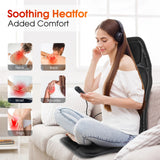 Electric Heating Back Waist Massager for Car Chair Office Lumbar Neck Pain Relief Vibration Cushion Shoulder Back Massage Mat