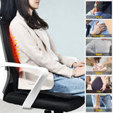 Electric Massage Chair Pad Heating Vibrating Back Massager Chair Cushion Car Home Office Lumbar With Remote Controls