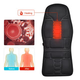 Electric Massage Chair Pad Heating Vibrating Back Massager Chair Cushion Car Home Office Lumbar With Remote Controls