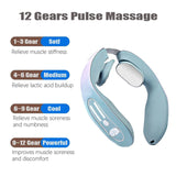 Electric Pulse Ems Portable Neck Massager Cervical Muscular Massage Relax Pain Relief Hot Heater Instrument Personal Health Care