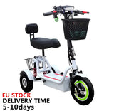 Electric Tricycle 11-Inch 48V 350W 40-50KM Adult Elderly Scooter Folding Mini Three-Wheel moto electrica e-bike electric scooter