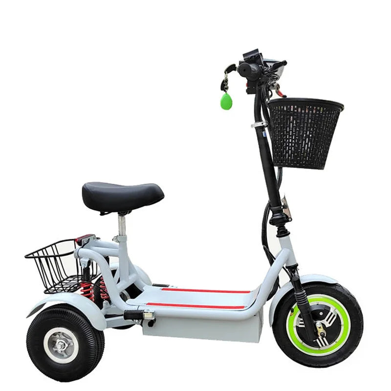 Electric Tricycle 11-Inch 48V 350W 40-50KM Adult Elderly Scooter Folding Mini Three-Wheel moto electrica e-bike electric scooter