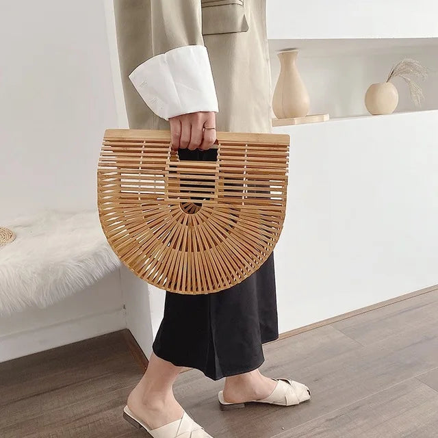 Elegant Female Weave Tote bag 2022 Fashion Women's Designer Handbag Large Saddle bag Straw Beach Travel bag