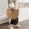 Elegant Female Weave Tote bag 2022 Fashion Women's Designer Handbag Large Saddle bag Straw Beach Travel bag