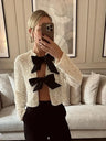 Elegant Sequin Bright Colorful Knit Cardigan Women V Neck Full Sleeve Sweater Coats Female Elegant Office Lady Knitwear Jacket