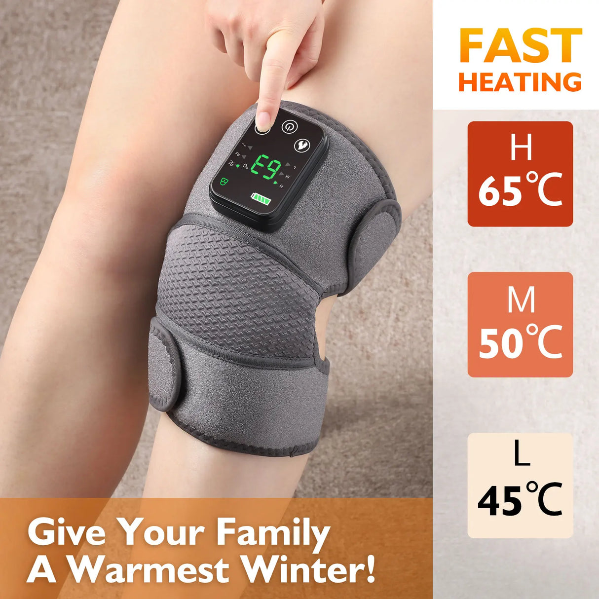 Eletric Heating Knee Massage Instrument Vibrator Knee Pad Joint for Osteoarthritis Elbow Leg Arthritis