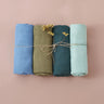 Elinfant Rainbow Color 100% Cotton 4PCS Gift Set Popular Muslin Swaddle Blankets Bamboo Cotton Newborn Baby Bath Towel Wrap