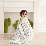 Elinfant Solid Color 120x110cm Bamboo Cotton Baby Muslin Swaddle Blanket Cute Soft Print Baby Towel Wrap