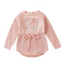 Embroidery Floral Baby Girls Sweater Romper Newborn Long Sleeve Knit Clothes Drawstring Princess Knitwear Winter Fall Jumpsuit