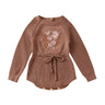 Embroidery Floral Baby Girls Sweater Romper Newborn Long Sleeve Knit Clothes Drawstring Princess Knitwear Winter Fall Jumpsuit