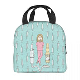 Enfermera En Apuros Lunch Bags for Doctor Nurse Thermal Cooler Bags Portable Picnic Oxford Lunch Box Bento Pouch