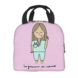 Enfermera En Apuros Lunch Bags for Doctor Nurse Thermal Cooler Bags Portable Picnic Oxford Lunch Box Bento Pouch