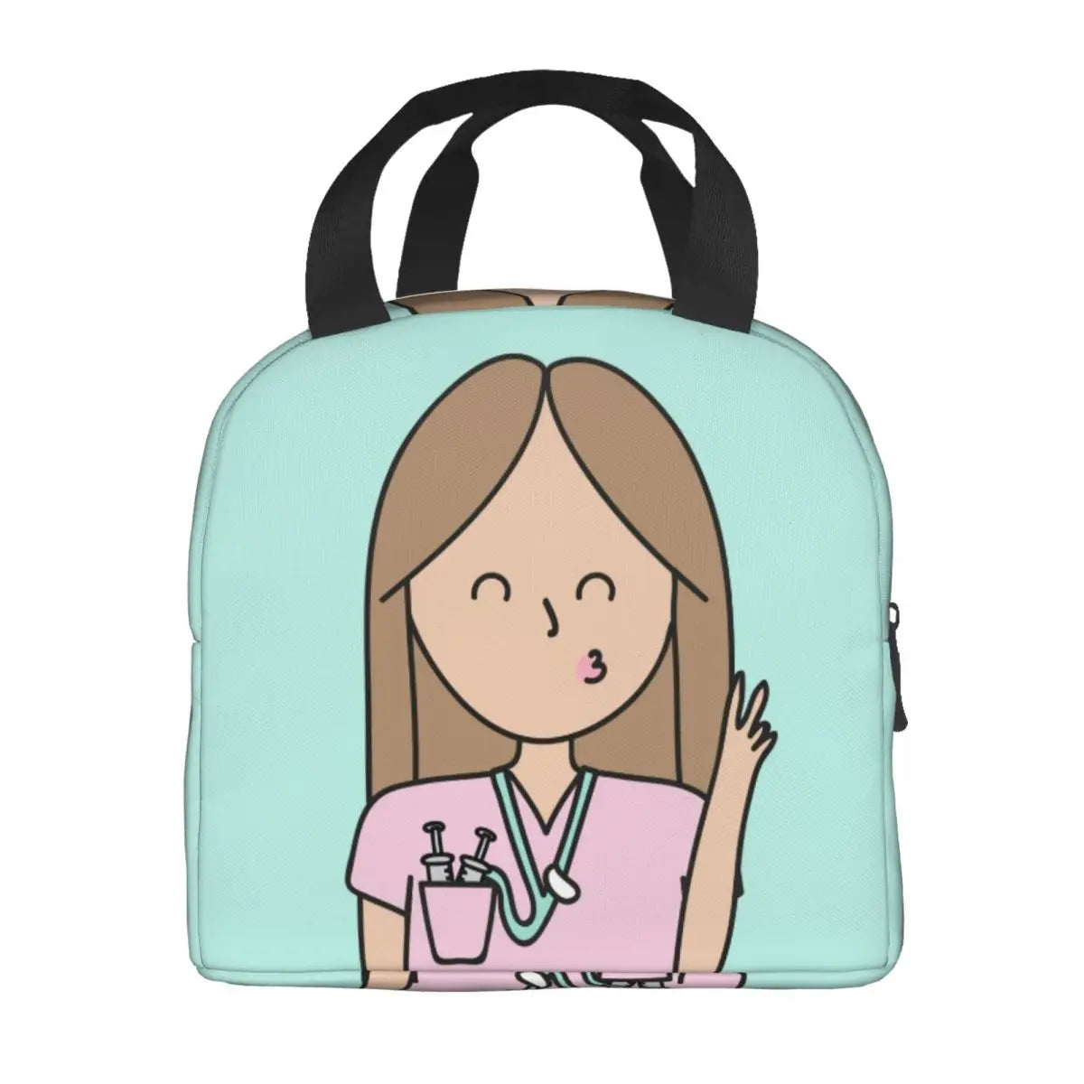 Enfermera En Apuros Lunch Bags for Doctor Nurse Thermal Cooler Bags Portable Picnic Oxford Lunch Box Bento Pouch