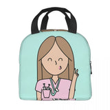 Enfermera En Apuros Lunch Bags for Doctor Nurse Thermal Cooler Bags Portable Picnic Oxford Lunch Box Bento Pouch