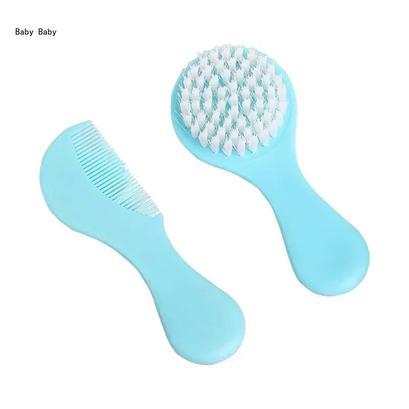 Ergonomic Baby Hair Brush & Comb Kits Hair Care Set for Infants Comfortable Grip for Parents Happy Experience for Babies