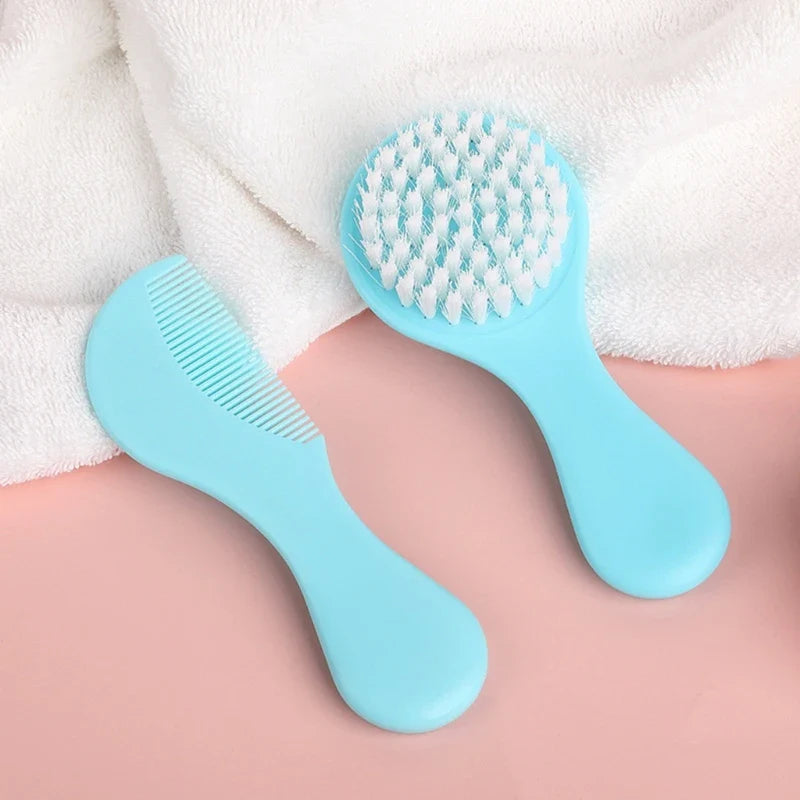 Ergonomic Baby Hair Brush & Comb Kits Hair Care Set for Infants Comfortable Grip for Parents Happy Experience for Babies